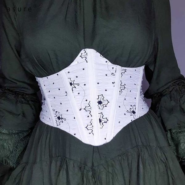 

slimming waist corset bustier belly sheath belt lingerie underbust chest binder waisttrainer gothic clothes m21tp221 210712, Black;white