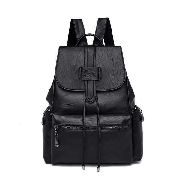 

backpack shoulder bag female 2021 soft leather travel fashion anti-theft