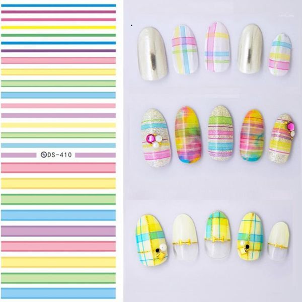 

ds409-ds418 diy designs nail sticker charming fantasy for full beauty nails decals women nail1, Black
