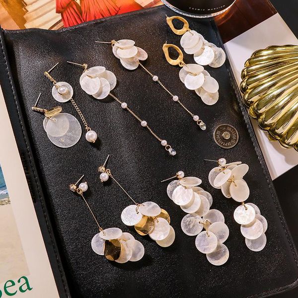 

cold high-grade earrings 2021 tide bei qiao pian minimalist long thin small er shi pin stud, Golden;silver