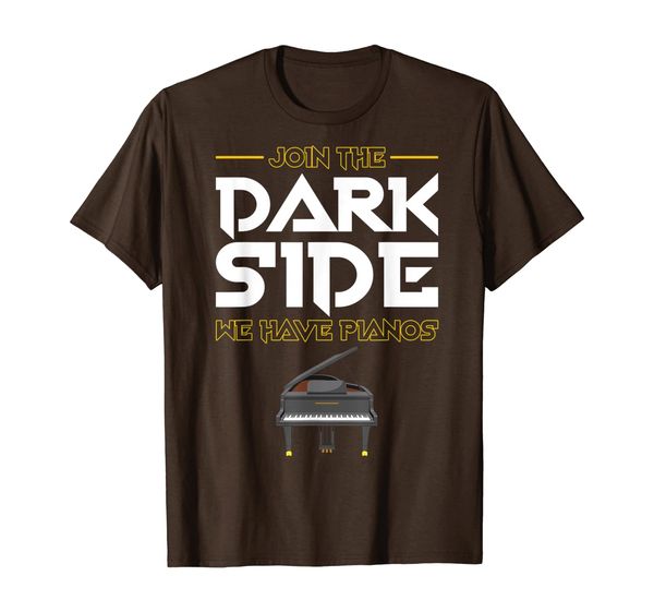 

join the dark side we have pianos t-shirt, White;black