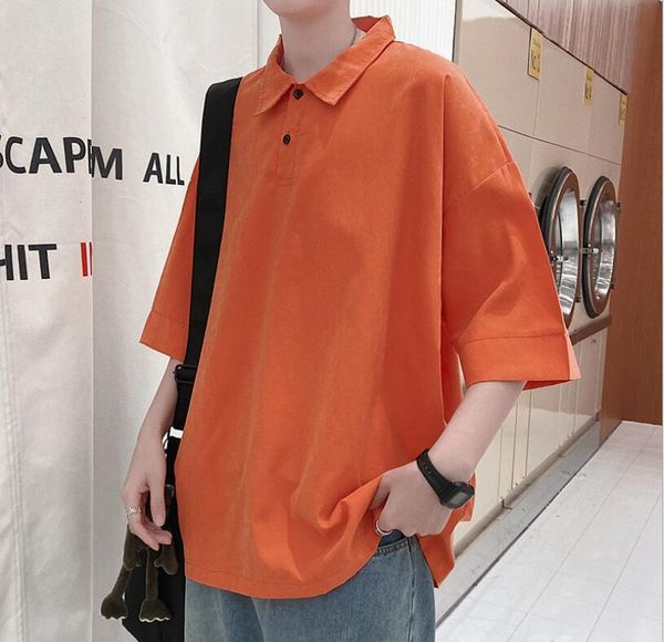 

summer fashion shirt casual short sleeve slim men men's polos, White;black