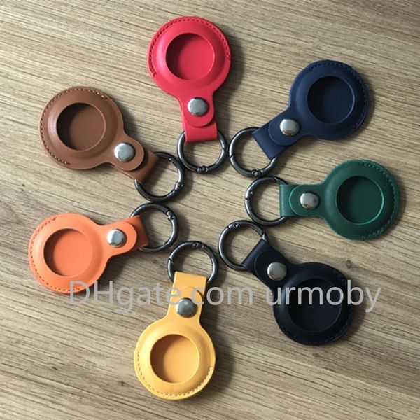 

2021 protetive case for airtag finder pu leather with keychain in opp bag print fashion pattern