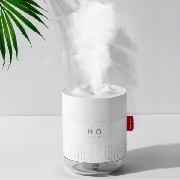 

white snow mountain humidifier 500ml ultrasonic usb aroma air diffuser soothing light aromatherapy humidificador home difusor humidifiers