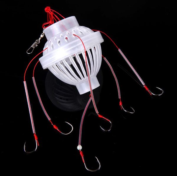 

fishing tackle sea box hook monsters with six strong carbon steel + plastics carp spherical explosion hooks tool