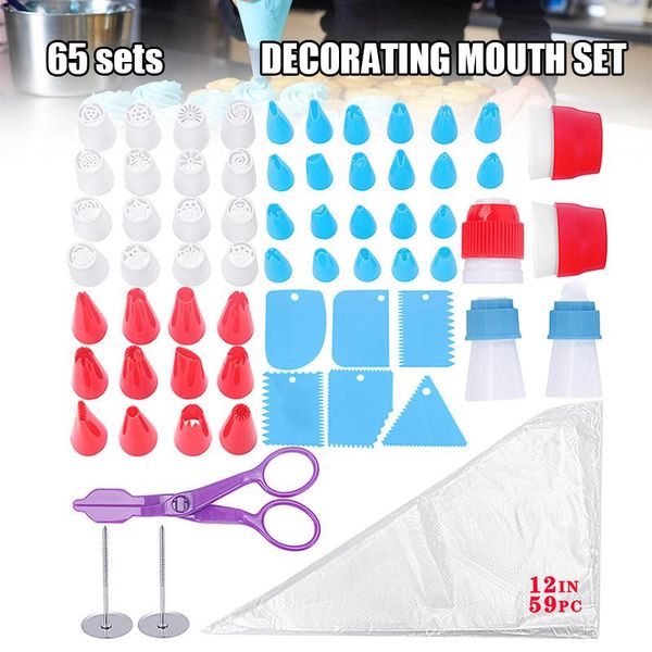 

baking & pastry tools 65pcs cake decorating tool set with storage box supplies kitconfectionery nozzles kitchen accessory dropship