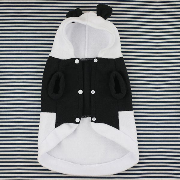 

dog apparel warm autumn winter soft clothes cosplay panda custome button pet supplies pography prop with hat outwear durable funny