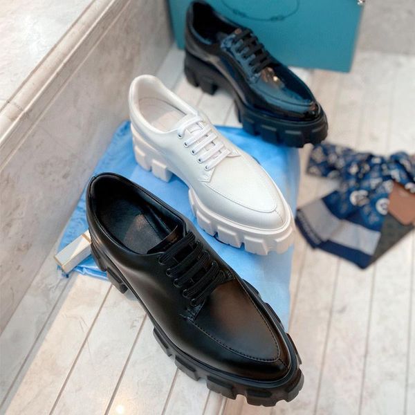 

casual shoes womens fashion dress white black travel lace-up square toe women sneaker leather designer sneakers thick bottom shoe 100% qlfo