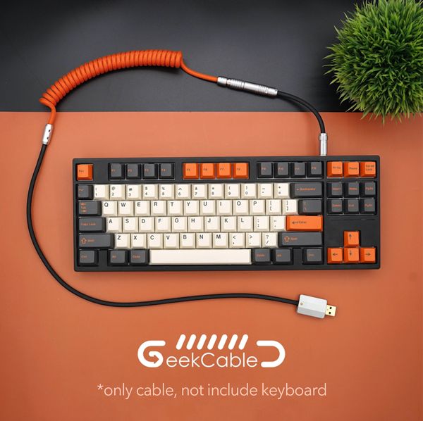 Geekcable Cavo per tastiera meccanica personalizzato fatto a mano per GMK Limited Carbon Keycap Interfaccia multipla Type-c Micro Mini USB