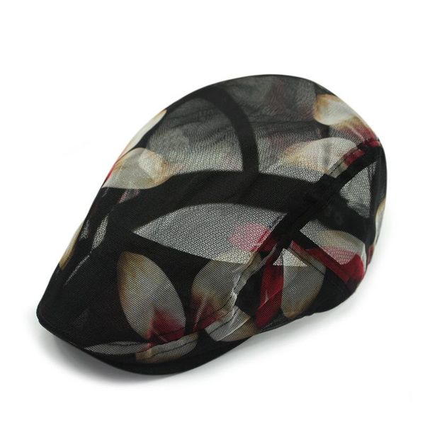 

berets retro boinas flower originality outdoors adjustable cotton breathable flat cap leisure hat gorras chapeau autumn bone, Blue;gray