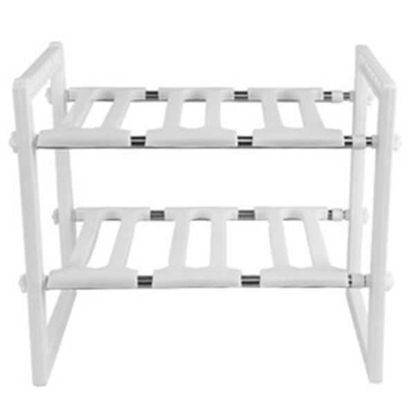 

hooks & rails extendable under cabinet storage shelf, adjustable 2-layer kitchen counter white shelf