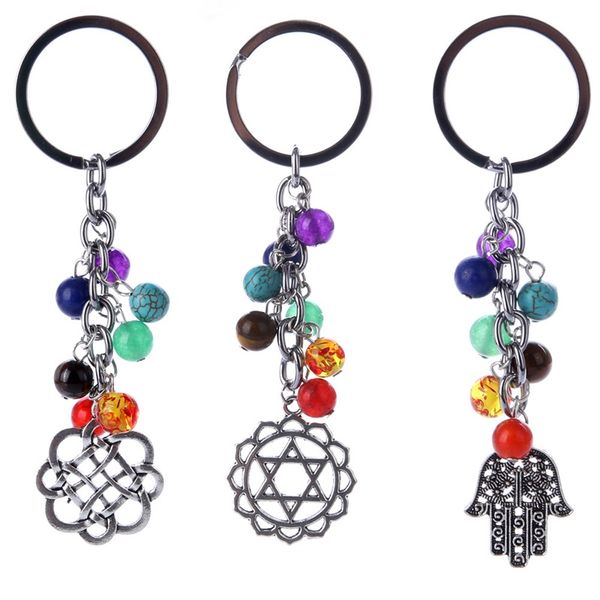 

chakra stone key chain 6 t2