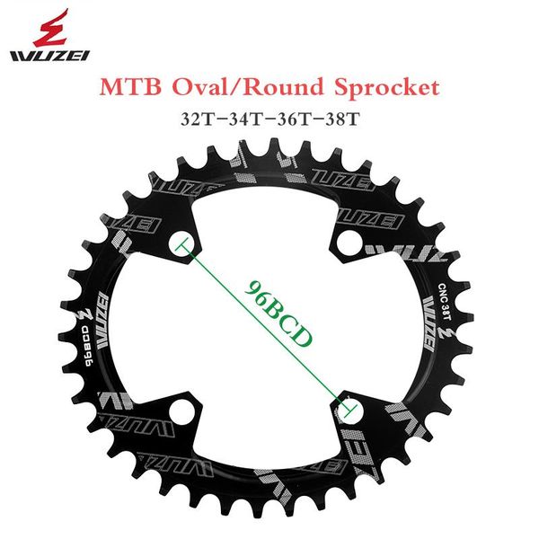 

bike heels & chainwheels wuzei 96 bcd mtb oval/round chainring mountain 32t 34t 36t 38t sprocket for m4000 m4050 m782 gx nx x1