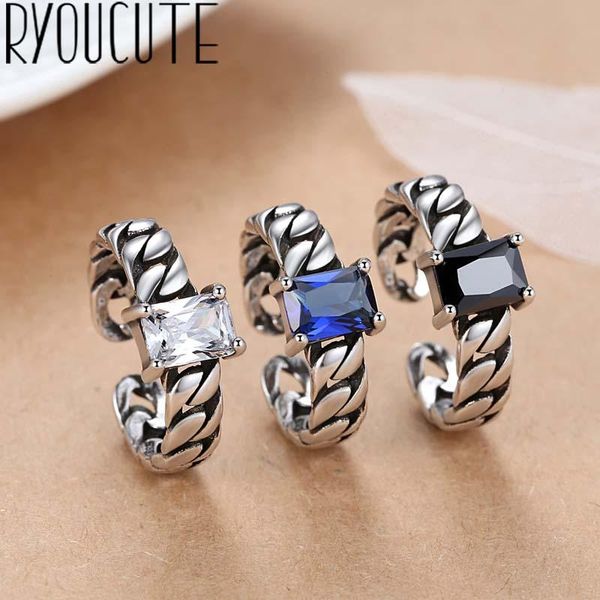 

wedding rings punk retro silver color zircon for women jewelry bohemian adjustable antique finger anillos joyas de plata, Slivery;golden