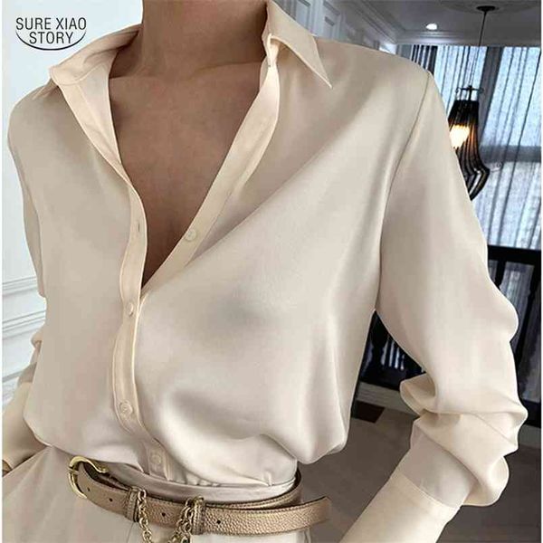 

vintage long sleeve bow shirt office lady casual women blouse koran fashion clothing plus size loose blusas 13335 210421, White