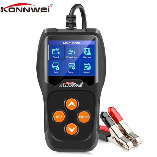 

code readers & scan tools konnwei 12v diagnostics auto car scanner lcd screen diagnostic tool 100 to 2000cca cranking charging battery analy