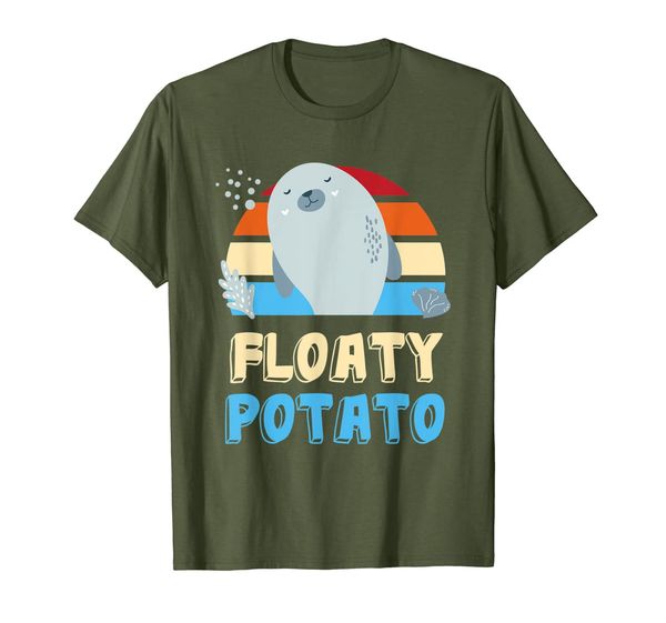 

Floaty Potato Cute Funny Manatee Manatees Lover Gift T-Shirt, Mainly pictures