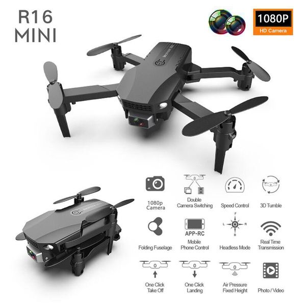 

drones 2021 r16 mini drone 4k profesional camera hd wifi fpv air pressure fixed height four-axis rc helicopter dron toys
