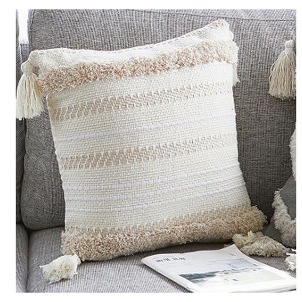 

cushion/decorative pillow nordic chair cushion tassel cover tufted moroccan throw square home decor sofa living room plain