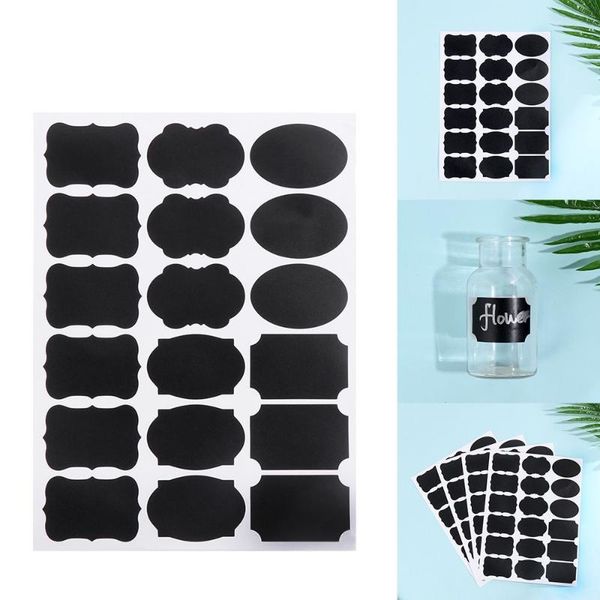 

gift wrap 36/90pcs waterproof spice jam jar home bottle tags chalkboard labels blackboard label stickers
