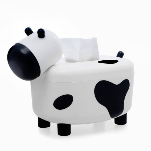 

small cow tissue box with toothpick storage two-in-one creative home boxes & napkins