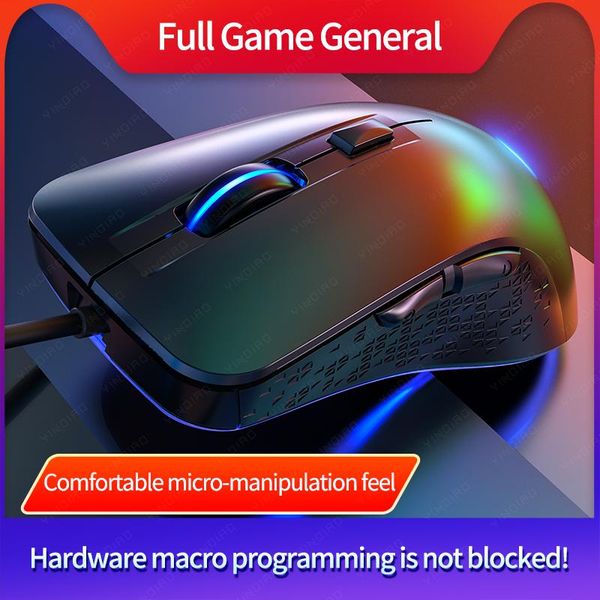 

mice g402 wired sound/silent mouse, ergonomic macro programming 4000dpi gaming mechanical mause, rgb light optical laptop