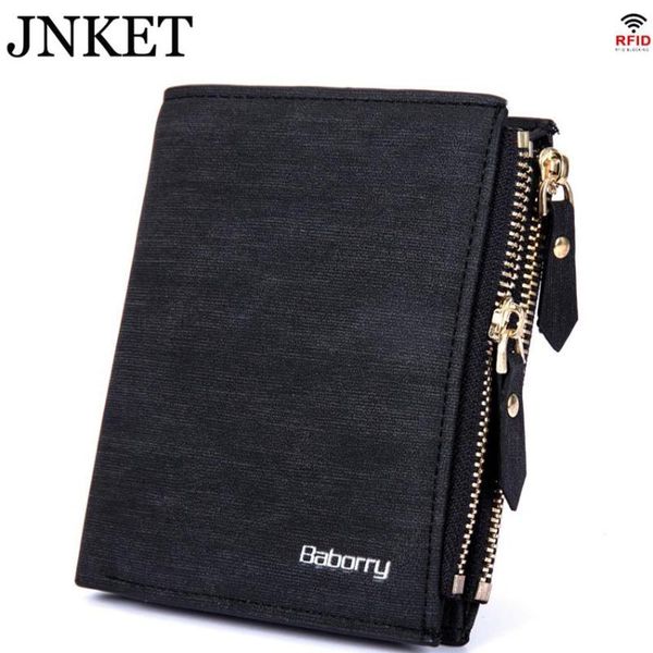 

casual men's wallet pu leather billfold coins purse cards holder clutch zipper rfid bag wallets, Red;black