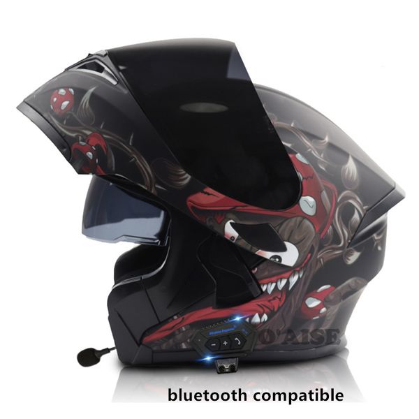 

flip up motorcycle bluetooth helmet tk77