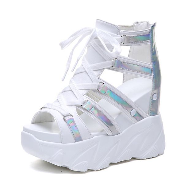 

sandals comforty muffin bottom wees heels summer shoes female breathable women fashion platform sandals, Black