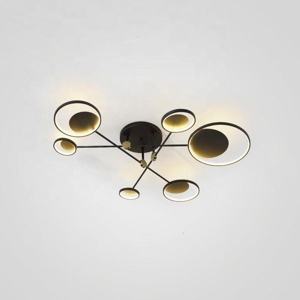 

ceiling lights guzhen factory direct sale modern style led black branched chandelier aluminium surface mounted ceilling lighting