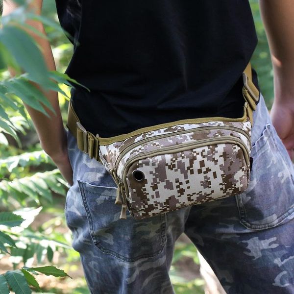 

small pockets military camouflage casual waist bag bags