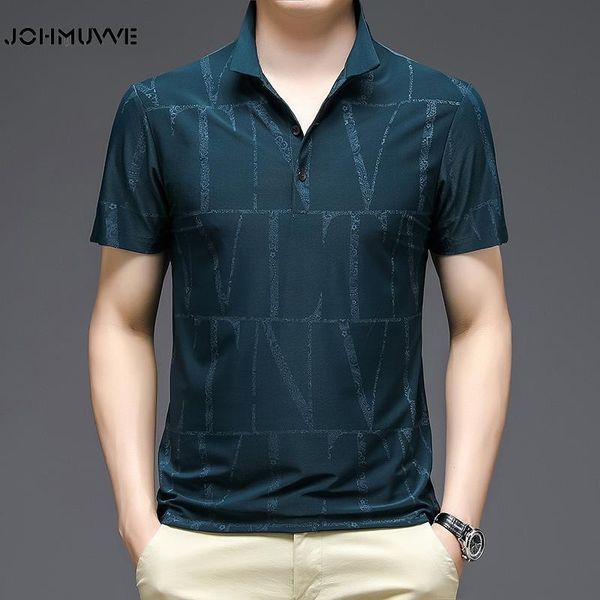

men's polos johmuvve 3 colour ariival men fashion t-shirt short sleeve casual business shirts t-shirts summer clothing, White;black