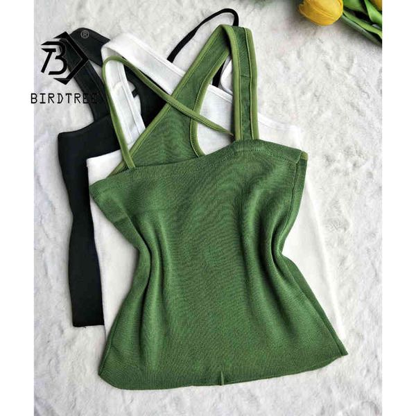 

new cross camis slim solid female camisole summer hollow out streetwear sleeveless crop cotton basic women camisole t12201x 210419, White