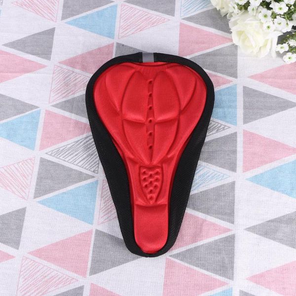 

bike saddles mountain 3d thick sponge universal size silicone cushion cover(red)