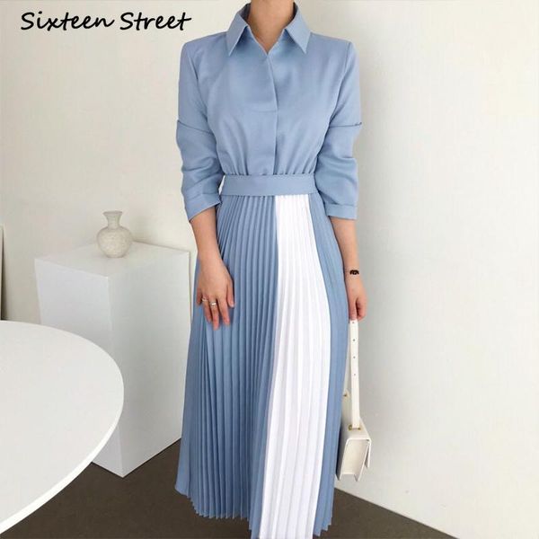 

casual dresses women korean fashion chic autumn french elegant lapel pleated vestido de mujer bandage dress long sleeve bow y2k, Black;gray