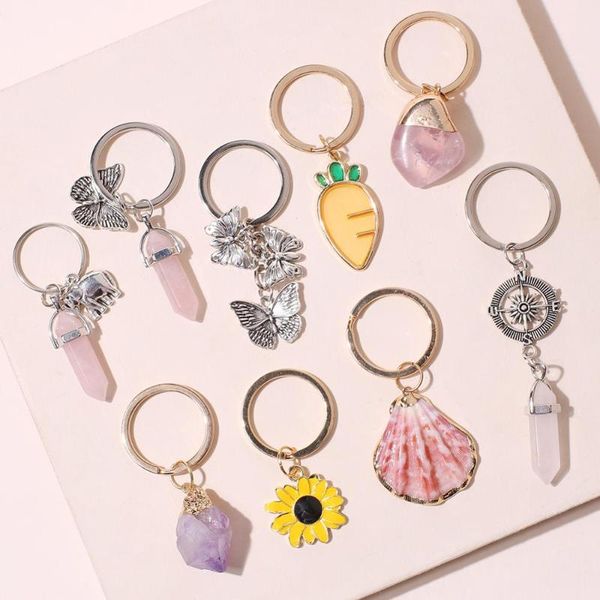 

keychains crystal keychain anime mothers day gift phone charm safety self defense for friend, Silver