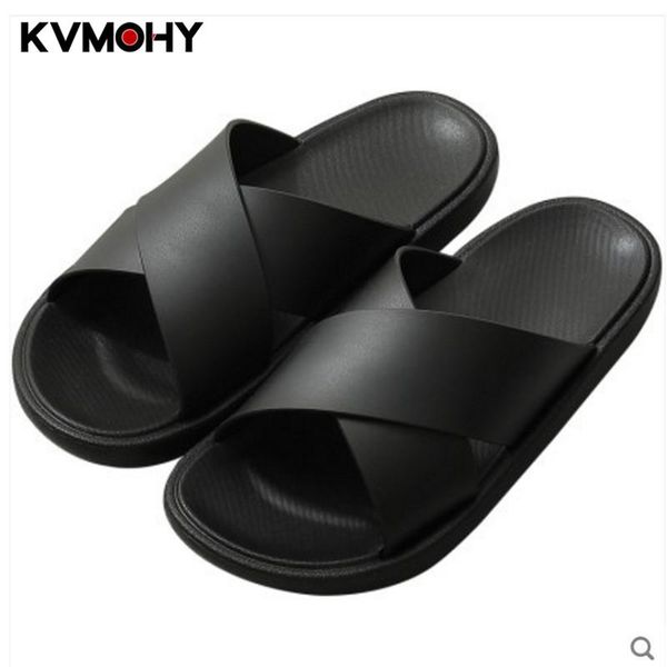 

slippers home for men fashion slides indoor non-slip slipper beach flip flops personalized el, Black