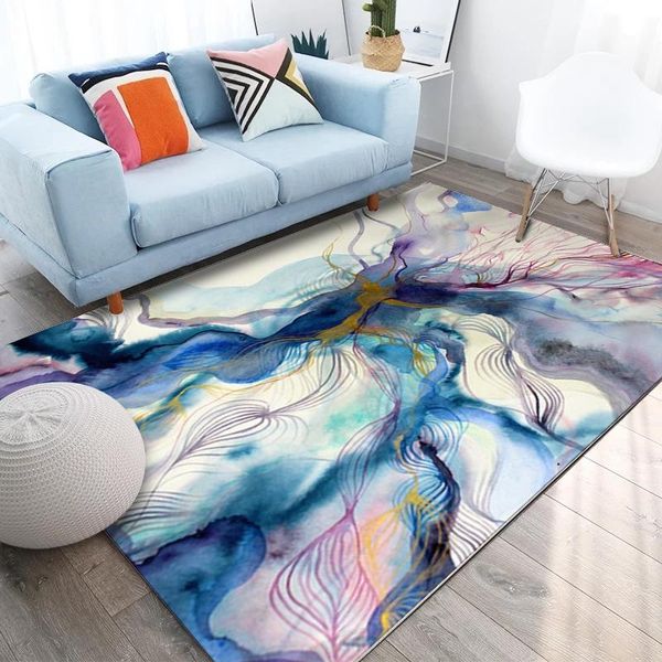 

carpets abstract painting and rugs for living room nordic colorful geometric patterns anti-slip tea table kids floor mats