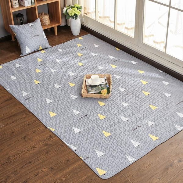 

carpets nordic cotton fabric carpet floor mats home bedroom coffee table tatami mat crawling non-slip machine washable rug