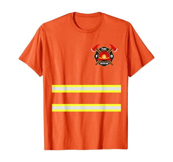 

firefighter or fireman costume t-shirt, White;black