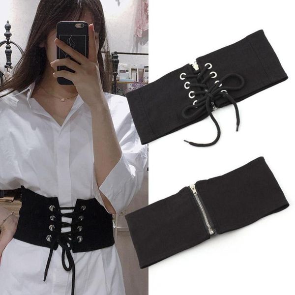 

belts ladies fashion stretch belt wide dress corset waistband black vintage waist sculpting strap pu seal, Black;brown