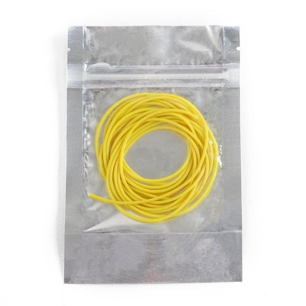 

3m/6m double colors layers yellow hollow pole elastic retention rope od 1.6mm id 0.7mm 7 stretch factor latex fishing lines braid line