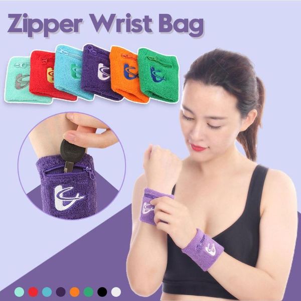 

2pc wrist purse bag with zipper race trail running belt travel bike safety sports accessorie exercise wallet outdoor bags