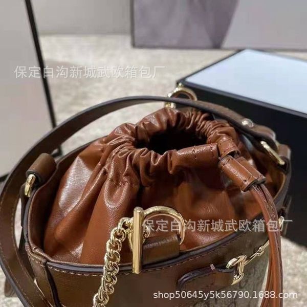 

70% off exclusive the new toilet buckle diagonal cross bag belt drawing design luxury women's bucket bag