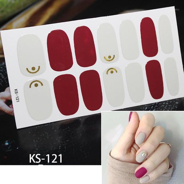 

14tips/set full cover nail stickers wraps decoration diy for beauty art decals plain self adhesive1, Black