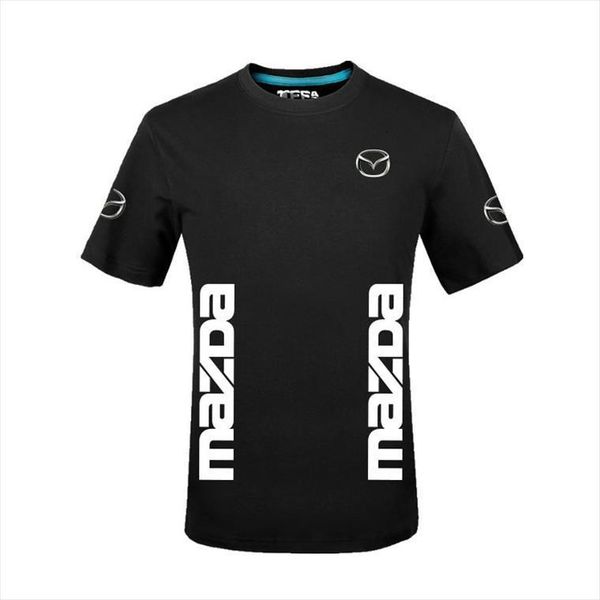 

summer solid colour mazda man men and woman cotton short sleeve casual, White;black