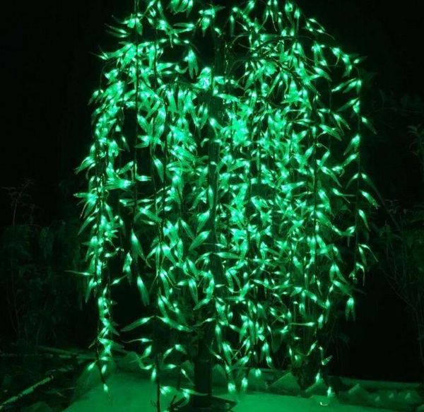 

christmas decorations led artificial willow weeping tree light outdoor use 1152pcs leds 2m/6.6ft height rainproof decoration