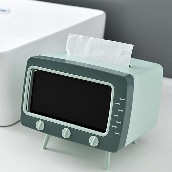 

tissue boxes & napkins multifunctional box fresh contrast color tv-shape paper towel storage napkin holder for bedroom dormitory