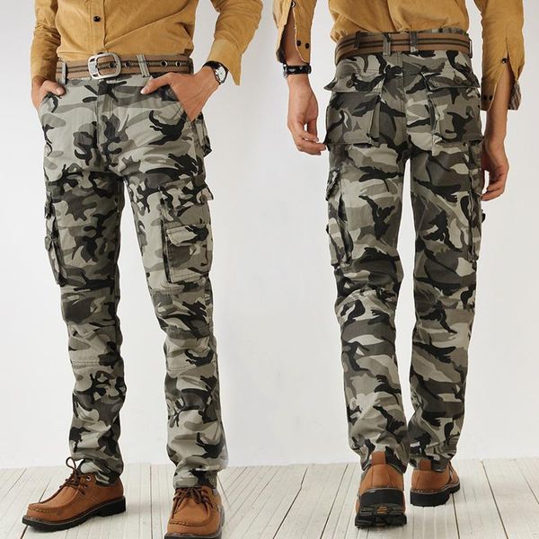 

cargo pants tactical men combat swat army military many pockets trousers sweatpants camo woodland field men's, Black