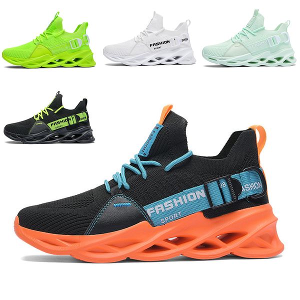 Moda Homens Mulheres Correndo Sapatos Lâmina Respirável Sapato Preto Branco Lago Verde Volt Laranja Amarelo Mens Treinadores Esportes Ao Ar Livre Sapatilhas Tamanho 39-46